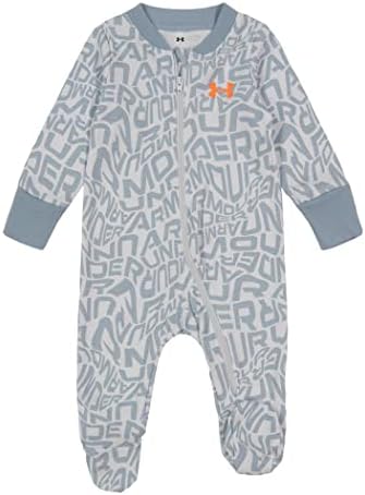 מתחת לשריון Baby-Boys Covereall Footie, סגירת רוכסן, לוגו ועיצובים מודפסים