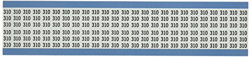בריידי וו-310-פק ניתן למקם מחדש ויניל בד, שחור על לבן, מוצק מספרי חוט סמן כרטיס