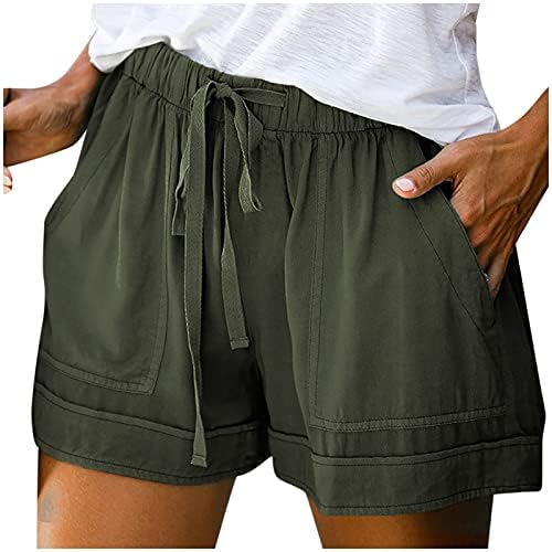 מכנסיים קצרים של yubnlvae לנשים קיץ מזדמן מותניים בגודל S-5xl גודל עם שני כיסים צדדיים מכנסיים