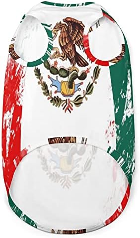דגל מקסיקו דגל ציור כלבים סוודר סווטשירט סווטשירט בגדי כלבים בינוניים קטנים וחתולים 2xl
