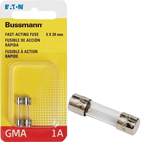 BUSSMAN BP/GMA-1A 1 AMP 5 x 20 ממ צינור זכוכית נתיך מהיר נתיך 2 ספירה