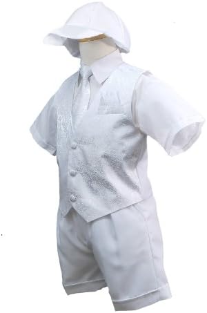 טבילה פעוטות של תינוק לא נוצרת 5pc חליפת מכנסי אפוד לבנים S M L XL 2T 3T 4T