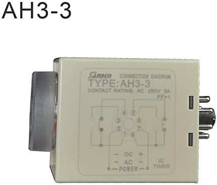 HIFASI 1 PCS 12V AC ו- DC אוניברסלי H3-3 מכר עיכוב זמן ממסר טיימר טיימר קוליטי טוב טווח הגדרת זמן 0.1S-60M