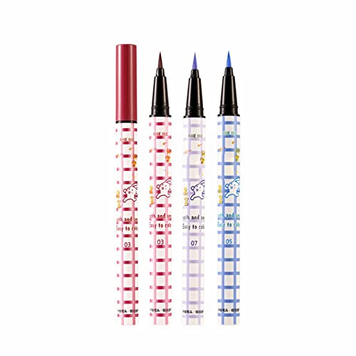 צבעוני אייליינר עט בסדר מברשת ראש מהיר ייבוש ללא מריחות קל צבע אייליינר עט 2 מיליליטר עין איפור מסיר