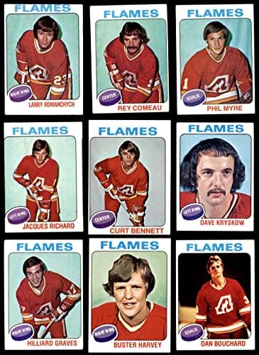 1975-76 Topps Calgary Flames ליד צוות סט אטלנטה להבות GD+ להבות