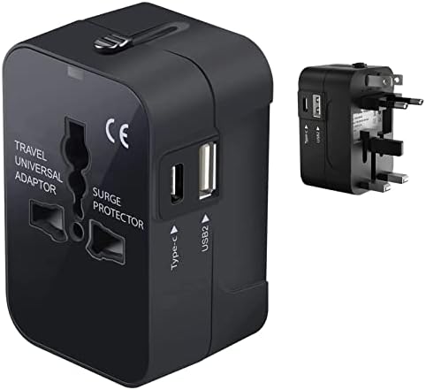 Travel USB פלוס מתאם כוח בינלאומי תואם ל- Gionee Pioneer P5L עבור כוח ברחבי העולם לשלושה מכשירים USB
