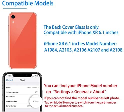 החלפת זכוכית גב מקורית של Abusvex לאייפון XR 6.1 אינץ 'כל המובילים עם כלי דבק ותיקון מראש של iPhone