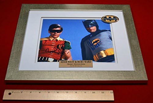 באטמן חתום על אדם ווסט וברט וורד חתימה צילום צבע, מסגרת, DVD, UACC COA