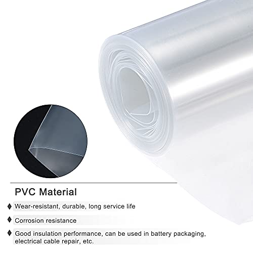 Meccanixity סוללה עוטף PVC חום מכווץ צינורות 4 רוחב שטוח 3.3 רגל בידוד טוב שקוף עבור חבילת הסוללה
