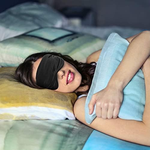 שינה משי שינה - כיסוי עין רצועה מתכווננת של משי. עבור בית, משרד, נסיעות אוויריות, טיול עסקים,