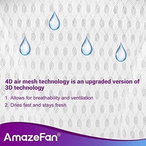 כרית אמבטיה יוקרתית של Amazefan, כרית ספא ​​אמבטיה ארגונומית עם טכנולוגיית רשת אוויר 4D ו 6 כוסות יניקה,