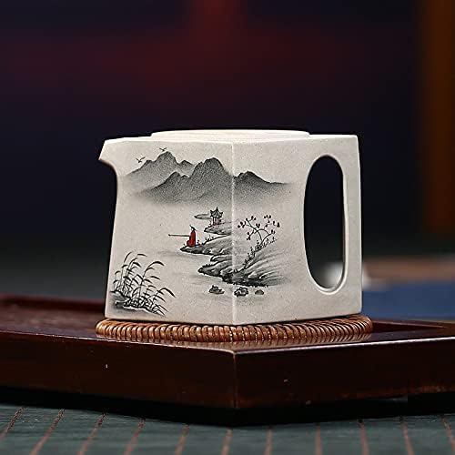 ערכת תה חרסית דואן דואן מקורית של HD729, ציור סיר חימר סגול yixing yixing, 200 מל, מחבר Famouse, קומקום ריחני בעבודת