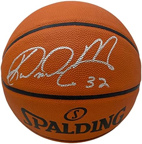 קארל מלון יוטה ג'אז חתום על Spalding I/O NBA כדורסל JSA ITP - כדורסל חתימה