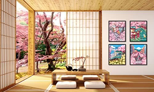 Coaxbnue sakura anime ant אמנות - יפנית Sakura Wall Decor Decor - Decor Wall Decor - Sakura Decor אנימה -