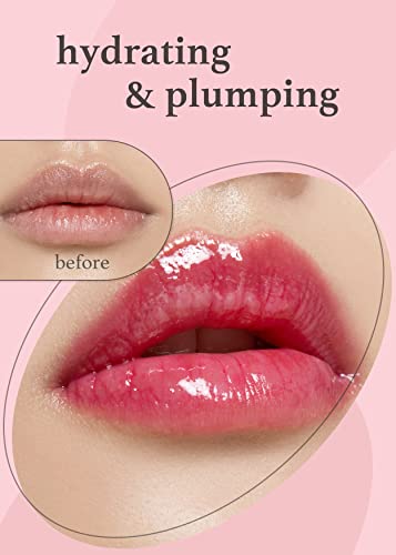 שמן שפתיים קוריאני נוני-אפלצ ' רי / עם שמן זרעי תפוחים, כתם שפתיים, לחות, זוהר, מחייה וצביעה לשפתיים
