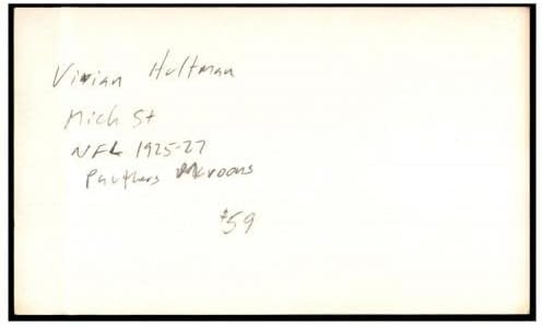 ויויאן הולטמן חתמה על כרטיס אינדקס 3 על 5 עם חתימה 1927 מרונס 91161-חתימות חתוכות