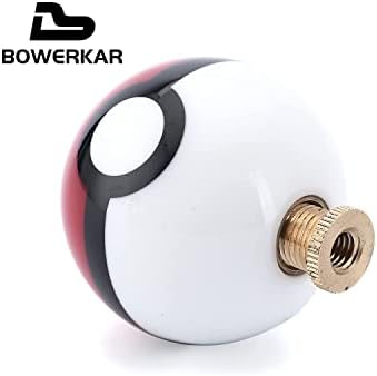 Bowerkar Pokeball Gear ידית משמרת למשך 4 5 6 מהירות 2.15 אינץ 'לרוב דגמי הרכב עם 3 מתאמים