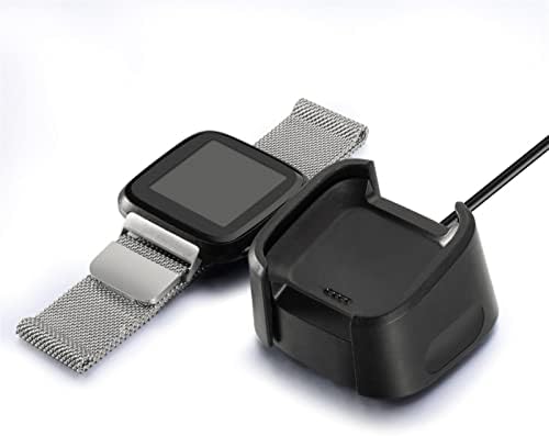 Haodee USB טעינה מחזיק עגינה תחנת מטען עריסה עבור Fitbit Versa Smart Watch