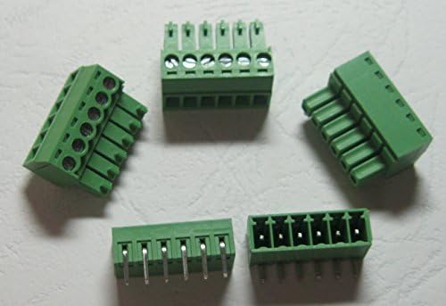 זווית 60 יחידים 6 פינט/דרך המגרש 3.81 ממ מחבר חסימת בורג מחבר צבע ירוק סוג הניתן לחיבור עם סיכת זווית