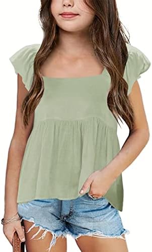 בינגרלי בנות קיץ מקרית חולצות לפרוע קצר שרוול חולצות חמוד בייבי דול טיז