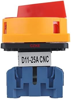 MGTCAR D11-25 מתג סיבוב בורר החלפת מתג פקה 25A 1 שלב 2 מיקום 4 מסופים מנעול