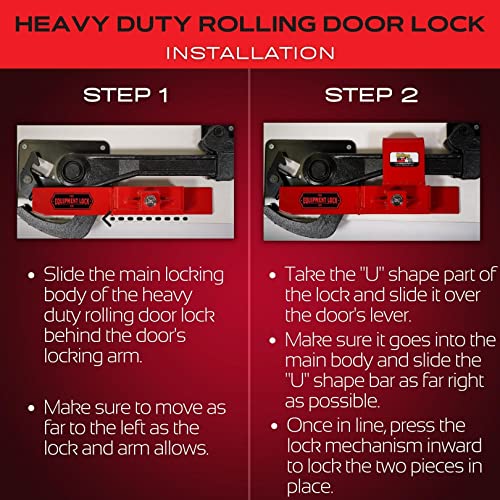 מנעול ציוד כבד מנעול דלת גלגול HDRDL - ROLL UP DOOR DOOR מערכת - מנעול מיכל אחסון אבטחה מקסימאלי, נעילת משאית