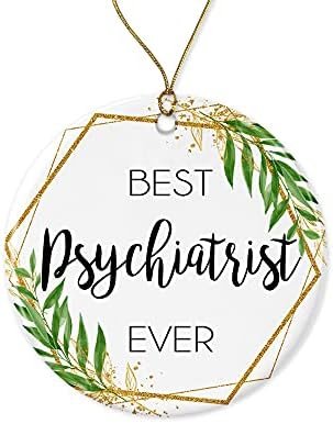 Wolfedesignpdd קישוט לחג המולד פסיכיאטר - קישוט לחג המולד מתנה לפסיכיאטר - הפסיכיאטר הטוב בעולם