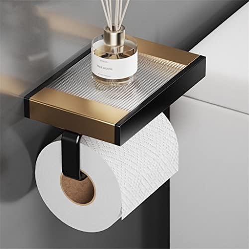 מחזיק נייר טואלט עם שטח מדף אלומיניום נייר מגבת קולב קולב למטבח אמבטיה WC