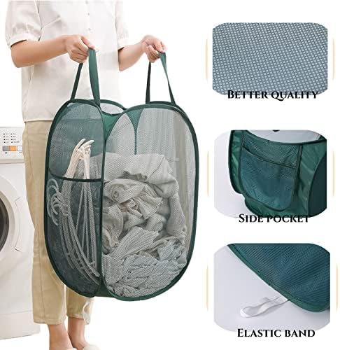 שימושי רשת סל כביסה גדול יכולת כביסת תיק צצים סל בגדי כביסה כתף תיק עבור נסיעות אמבטיה מכללת