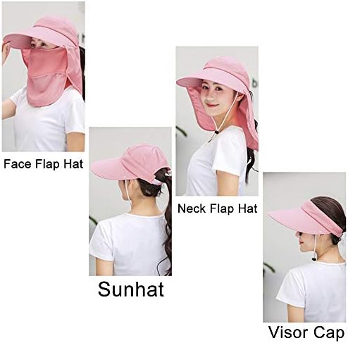 כובעי שמש לנשים רחבים גופיות הגנת UV מגן upf 50+ כובעי דיג כובעי קיץ קוקו קוקו עם דש ניתן לניתוק