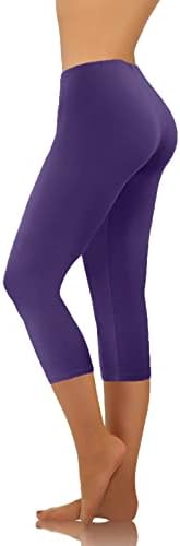 Oplxuo מכנסי יוגה עם מותניים גבוהים לנשים קפרי חותלות אימון מכנסיים קצרים מכנסיים אימון חותלות