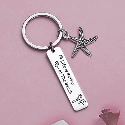 ג ' יושון חוף מאהב מתנת חופשת הקיץ מתנה גלישה מחזיק מפתחות אוקיינוס מאהב מתנה כוכב ים תכשיטי