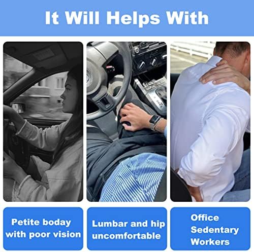 כרית מושב לרכב FHMIDIC, כרית תמיכה במותני זיכרון נוחות לנהיגה - גב תחתון תמיכה בהקלה בכאב וצפייה