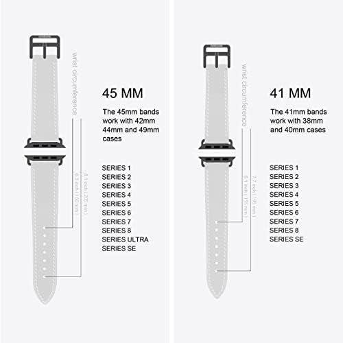 רצועות עור דונאני תואמות את סדרת פס השעונים של Apple 8 7 6 5 5 4 3 2 1 SE ｜ 41 ממ 40 ממ 38 ממ