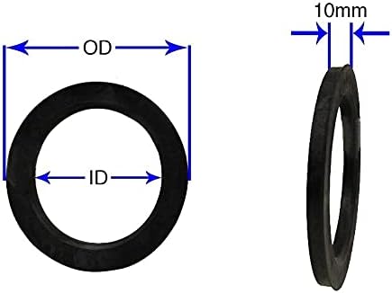 חלקי אביזרי גלגלים סט של 4 טבעת מרכזית של רכזת 106.10 ממ OD עד 93.10 ממ מזהה רכזת, פוליקרבונט