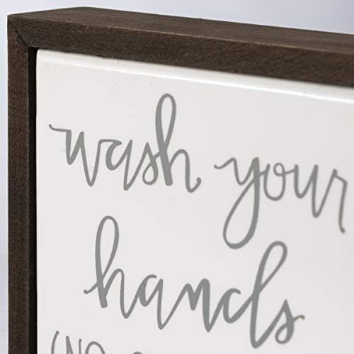 פרימיטיבים מאת קתי שוטפים את הידיים הביתה שלט עיצוב