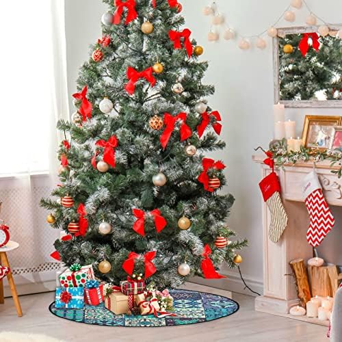 מחצלת עץ חג המולד של Kigai Talavera Caramic Pofuleaster Polyester, יכולה לשמש לקישוט הבית של