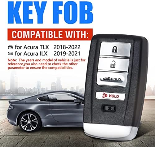 Keymall Key FOB כניסה ללא מפתח כניסה לשלט רחוק החלפת ACURA TLX 2018 2019 2021 2022 עבור ACURA ILX 2019 2020