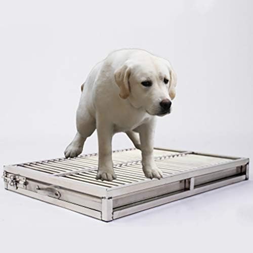 הורב פנימי / חיצוני כלב בסיר ניקוי קל לכלבים גדולים 2 שקופיות החוצה נירוסטה מגשי לא קרוע בסיר רפידות לשמור