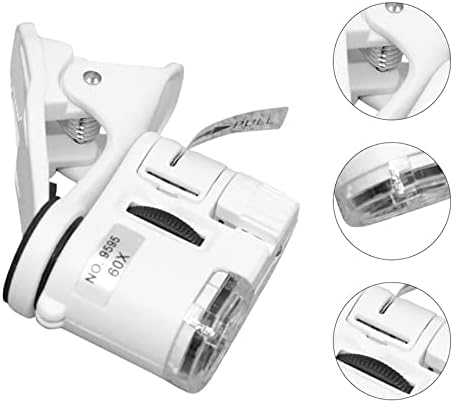 Oyomutk Magnifier 60X טלפון נייד מיקרוסקופ מגדלת עם טלפון LED אוניברסלי מגדלת ניידת מגדלת עדשת עדשת