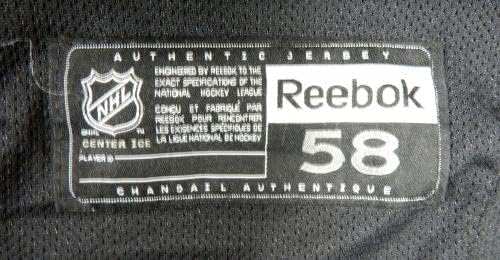 משחק ריינג'רס בניו יורק השתמשו בתרגול שחור ג'רזי ריבוק NHL 58 DP31302 - משחק גופיות NHL משומשות