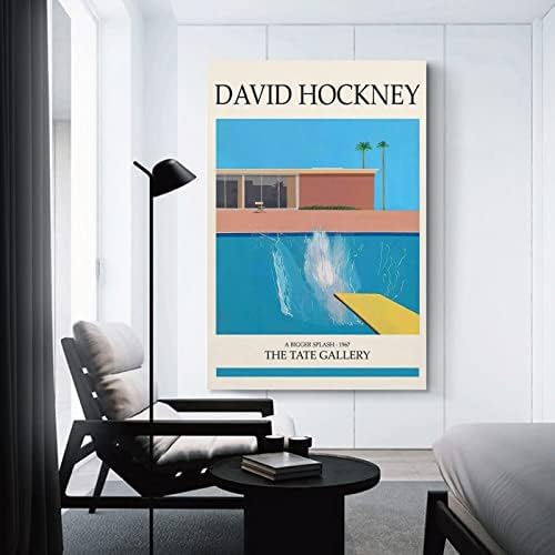 דייוויד הוקני פוסטר התזה גדול יותר, פוסטר תערוכת דיוויד הוקני, פוסטר אמנות מודרני, הוקני וו פוסטר ציור