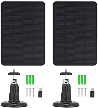 2 חבילה מטען מצלמת לוח סולארי מתאים למצלמה חיצונית של SimpleSafe, Arlo Essential Stictlight/XL Spotlight