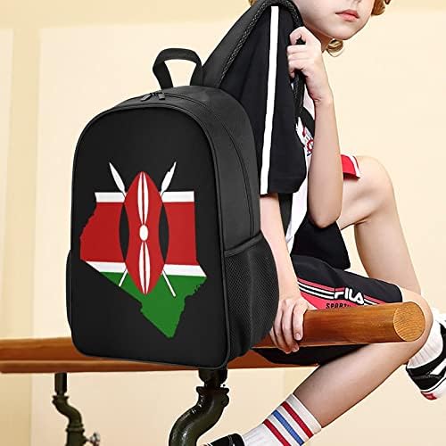 דגל המפה של קניה אופנה תרמילי דפוסים מודפס תרמיל נסיעות כתף שקיות עבור יוניסקס