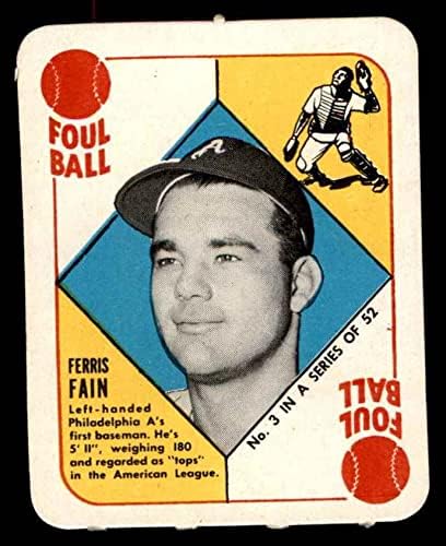 1951 Topps 3 Ferris Fain Philadelphia Athletics Ex/MT Athletics