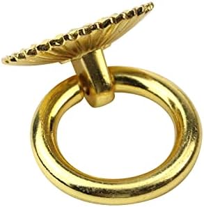טבעת טיפת זהב של Bitray מושכת ארון מושכות טבעות וינטג 'ידיות טבעת משיכה - 6 יחידות