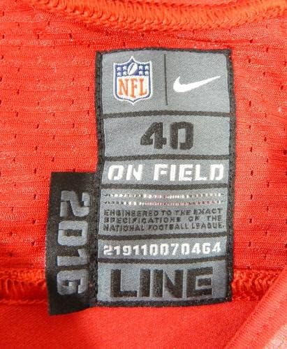 סן פרנסיסקו 49ers שון דראון 24 משחק הונפק ג'רזי אדום 40 DP35623 - משחק NFL לא חתום משומש