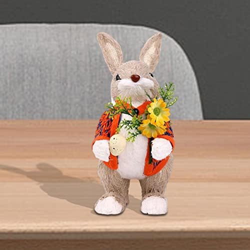 שמיג'ינה חמוד פסחא ארנב פסולת פסלון בובות קישוט מתנה דמויות עדינות פסל ארנב למשרד מקורה חיצוני