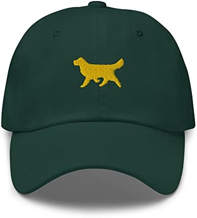 זהב רטריבר כלב בעל מאהב רקום אבא כובע כובע מתנה, זהב רטריבר צללית כובע