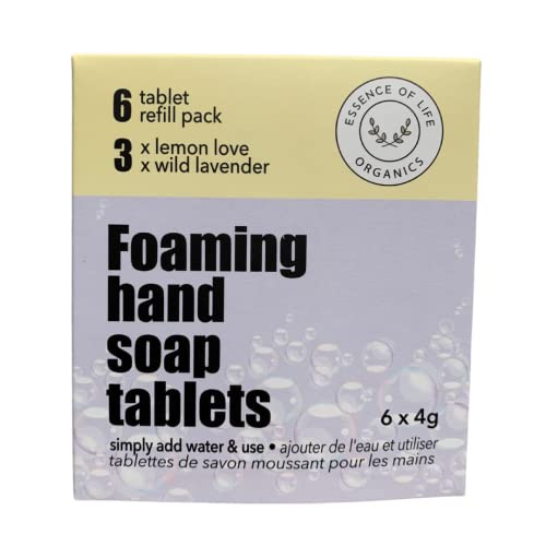 קצף יד סבון מילוי טבליות - 6 מילוי, על ידי מהות של חיים , פראי לבנדר & מגבר; לימון אהבה)